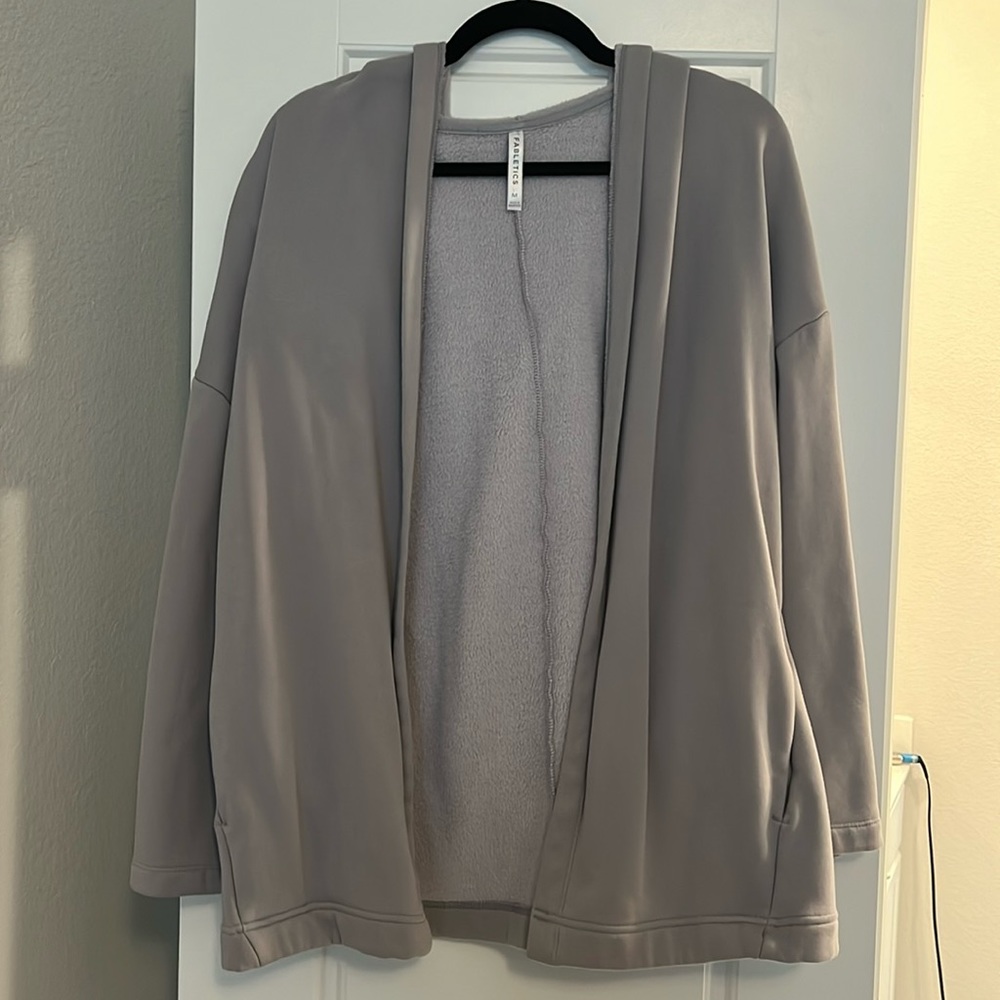 Fabletics Hooded Fleece Cardigan with pockets Size M